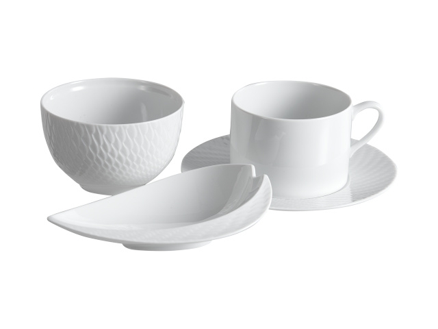 Homeoffice Set Wellenspiel Relief Balance weiß