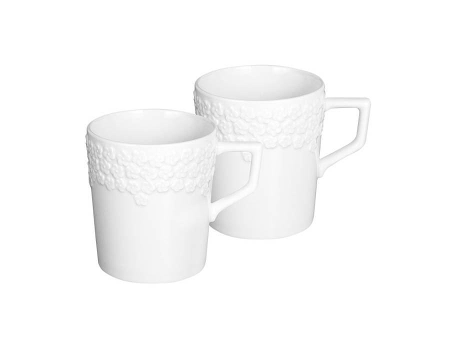 Kaffeebecher-Set Royal Blossom "No 41" weiß
