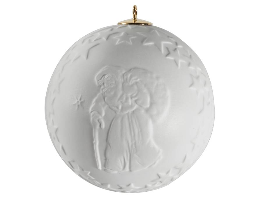 Baumschmuck Kugel mit Relief Weihnachtsmann