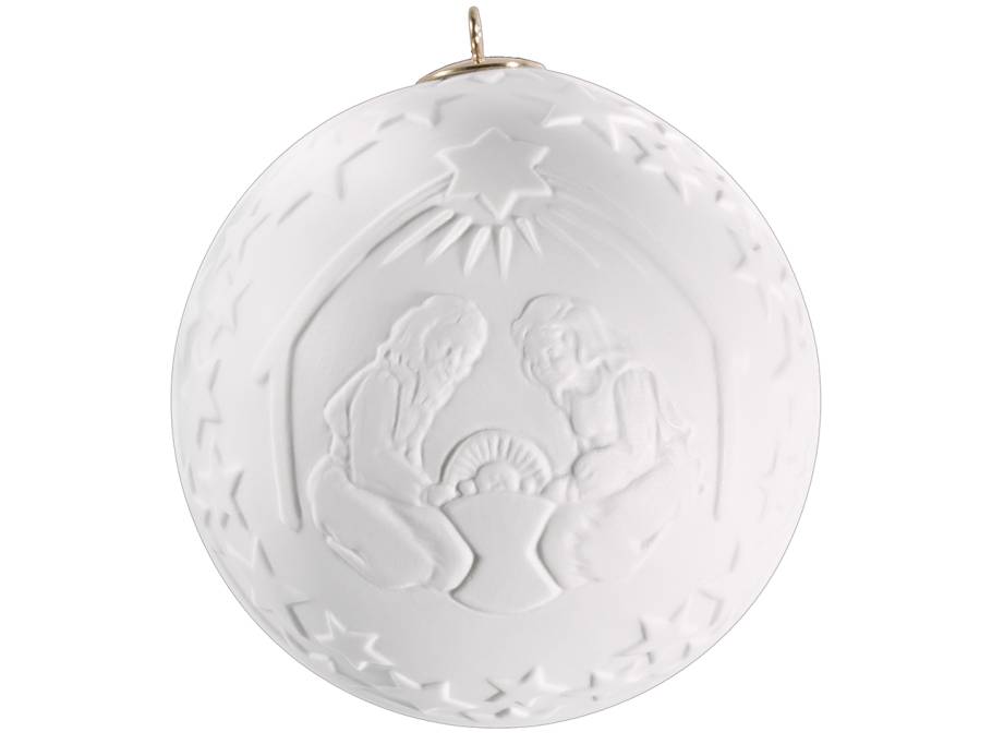 Baumschmuck Kugel mit Relief Krippe