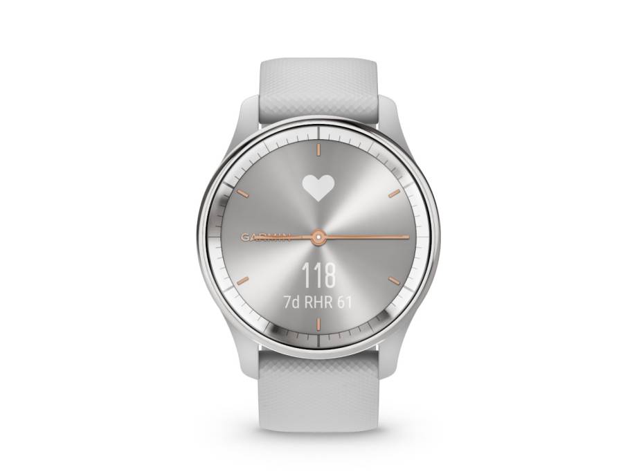  Vívomove Trend faserverstärktes Polymergehäuse hellgrau/silber 40 mm Kautschukband hellgrau