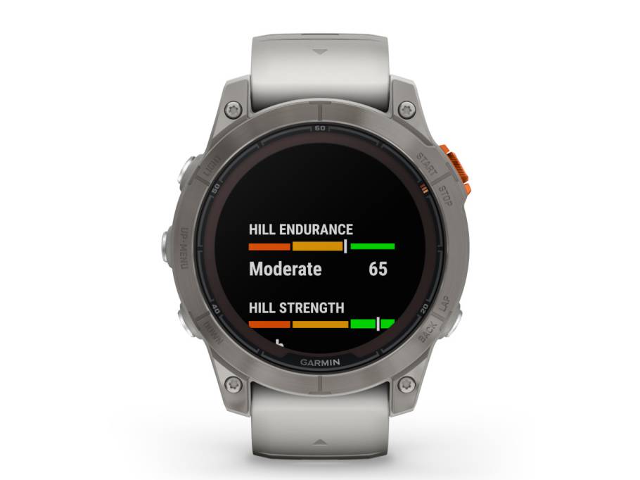   fenix 7 Pro Sapphire Solar Titan 47 mm Kautschukband nebelgrau/glutorange
