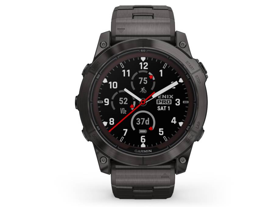  fenix 7X Pro Sapphire Solar Titan carbongrau beschichtet 51 mm Titanband schiefergrau