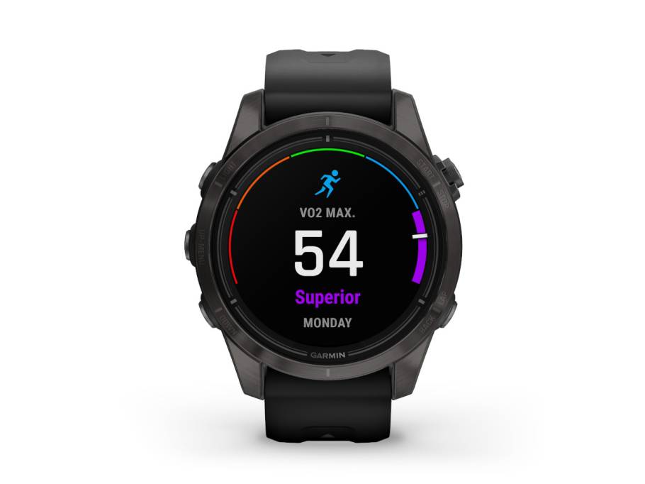    epix Pro Sapphire Titan carbongrau beschichtet 42 mm Kautschukband schwarz