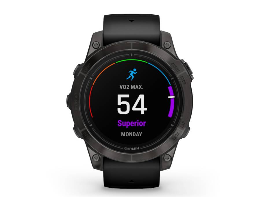  epix Pro Sapphire Titan carbongrau beschichtet 47 mm Kautschukband schwarz