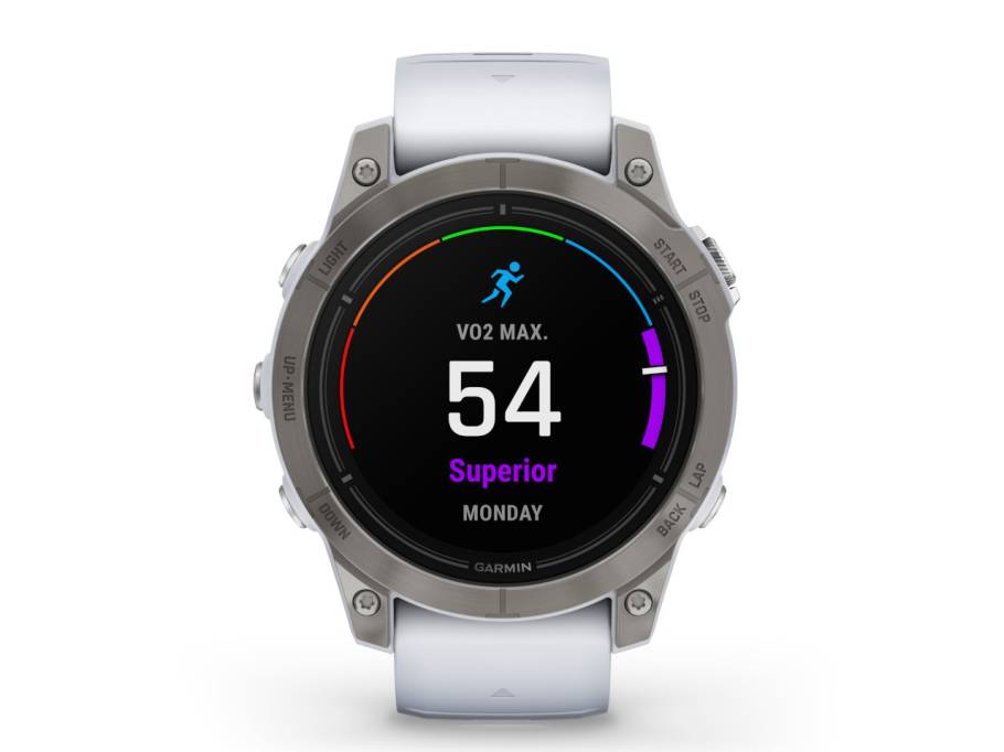   epix Pro Sapphire Titan 47 mm Kautschukband steinweiß