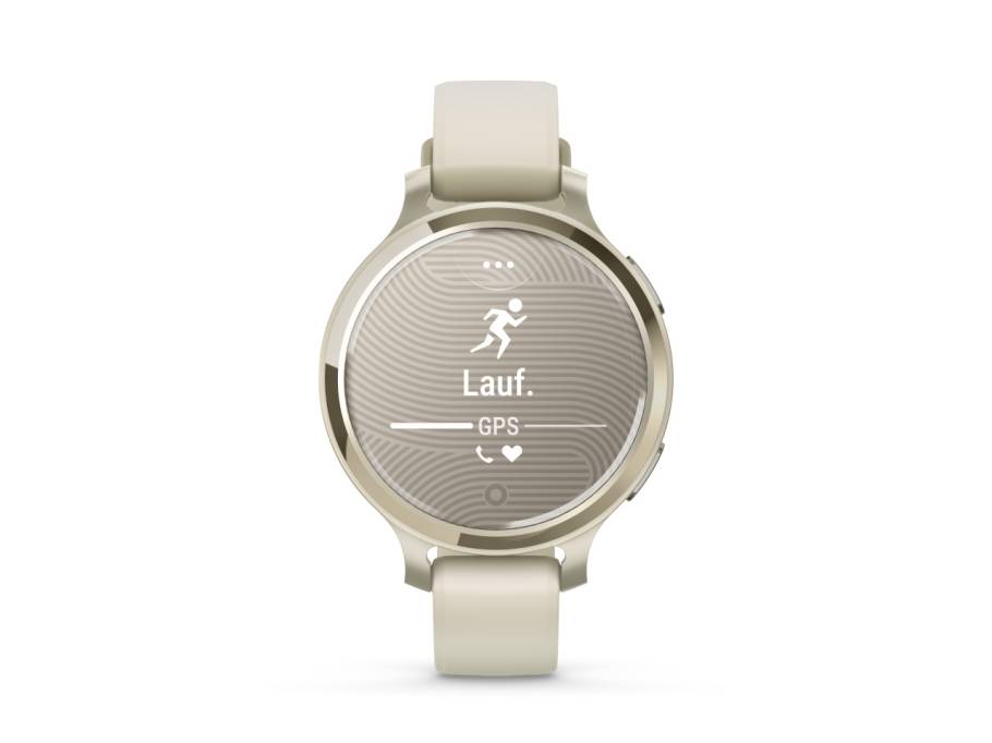 Lily 2 Active Smartwatch Aluminium eloxiert Lunargold 38mm cremefarbenes Kautschukband