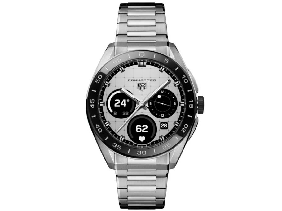   Connected Calibre E5 Smartwatch Edelstahl 45mm digitales Zifferblatt Metallband