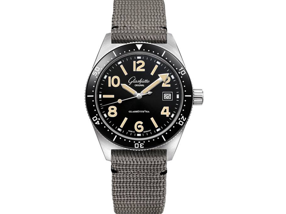 SeaQ Edelstahl schwarz Synthetikband
