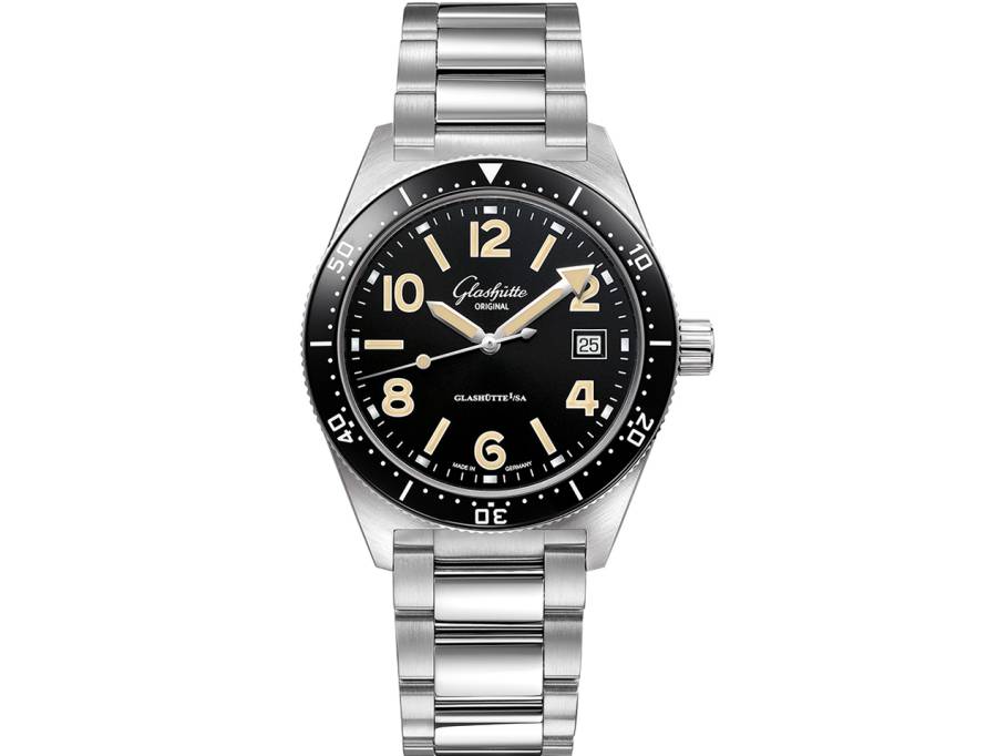 SeaQ Edelstahl schwarz Edelstahlband