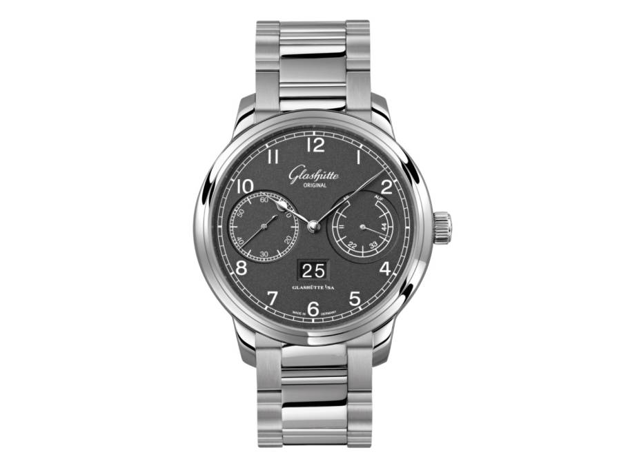 Senator Observer Automatik Edelstahl 44mm graues Zifferblatt Metallband