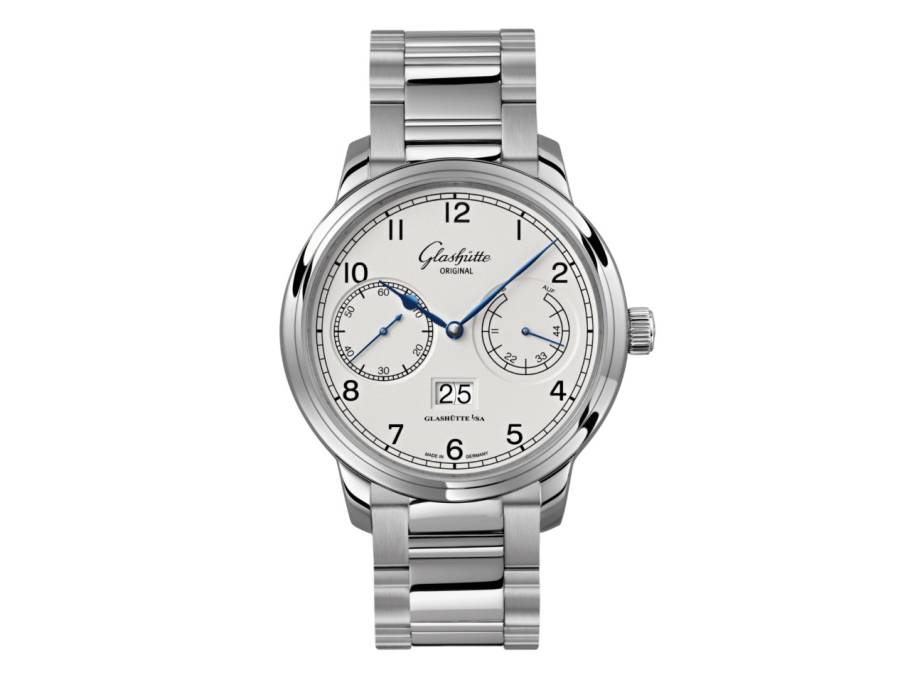 Senator Observer Automatik Edelstahl 44mm silbernes Zifferblatt Metallband
