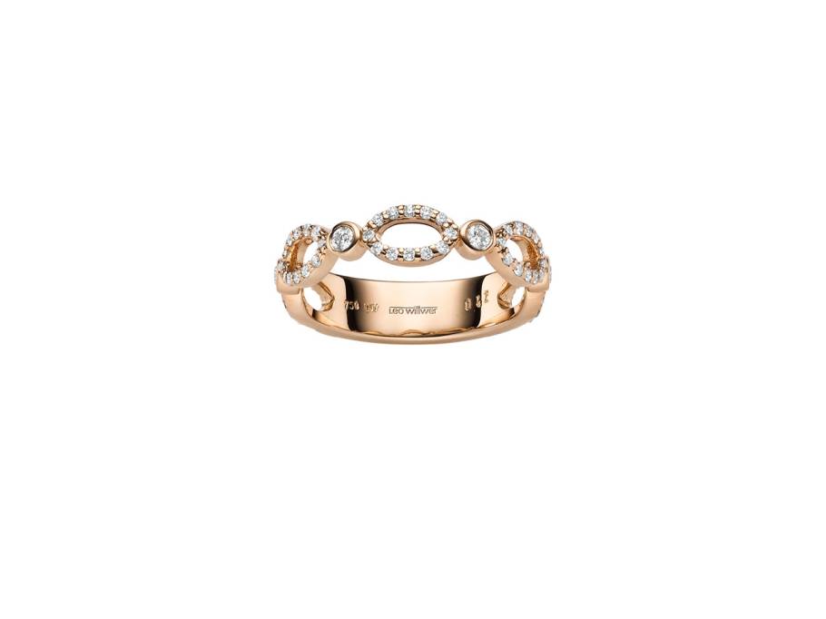 Panta Rhei Ring Roségold mit Brillanten 0,42ct
