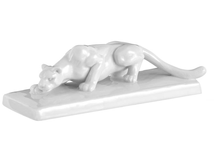 Figur Leopard Afrika weiß