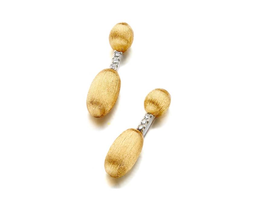 Dancing in the Rain Elite Ohrhänger Gelb- und Weißgold 0,02 ct