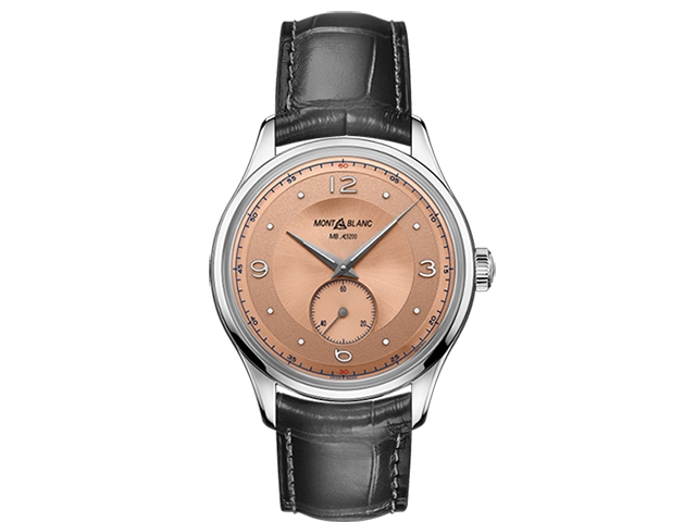 Heritage  Handaufzug Small Second 39 mm Edelstahl lachsfarben Lederband Limited Edition
