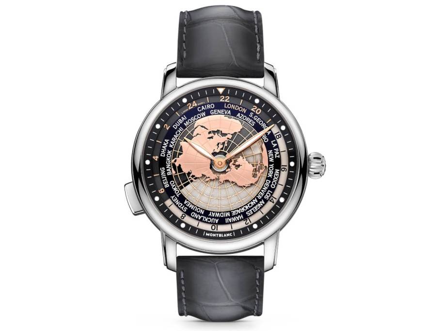   Star Legacy Orbis Terrarum Automatik Edelstahl schwarz/beige Lederband schwarz