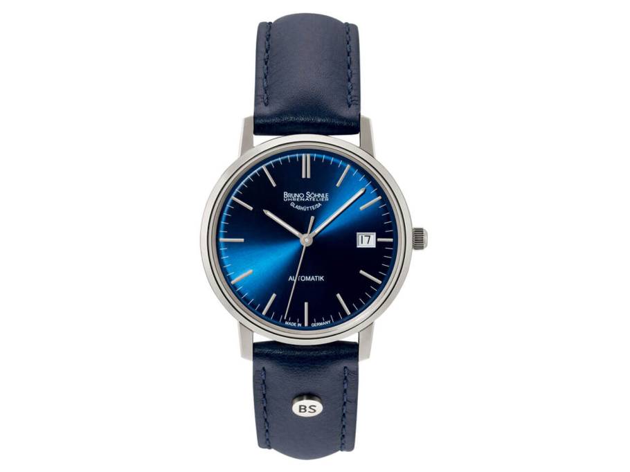 Stuttgart SMALL Automatik blau Index Lederband blau