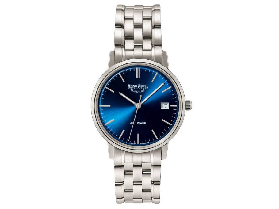 Stuttgart SMALL Automatik blau Index Edelstahlband