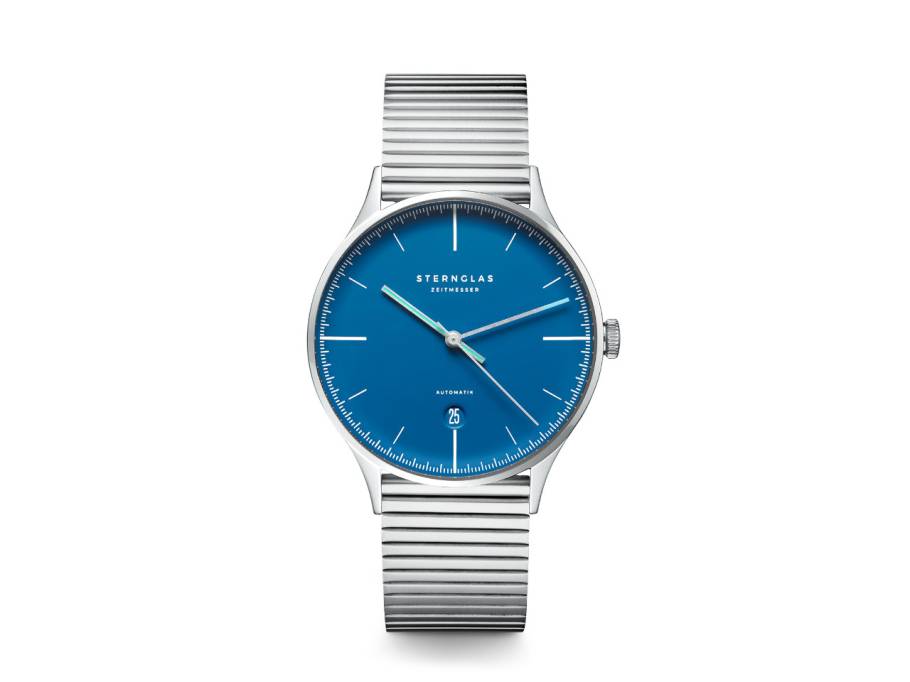 Asthet Edition Lumare Automatik Edelstahl blau Metallband limitiert