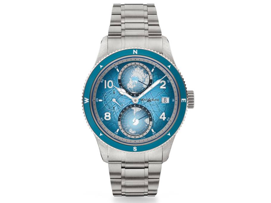  1858 Geosphere 0 Oxygen South Pole Exploration Limited Edition Automatik Titan eisblau Metallband