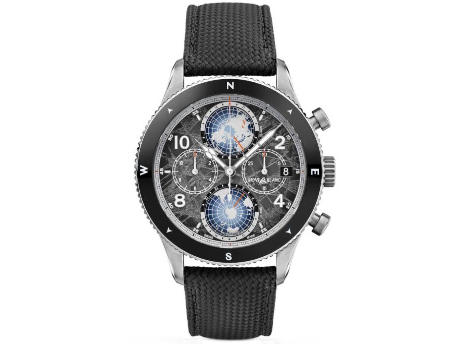  1858 Geosphere Chronograph 0 Oxygen The 8000 Limited Edition Automatik Titan dunkelgrau Textilband