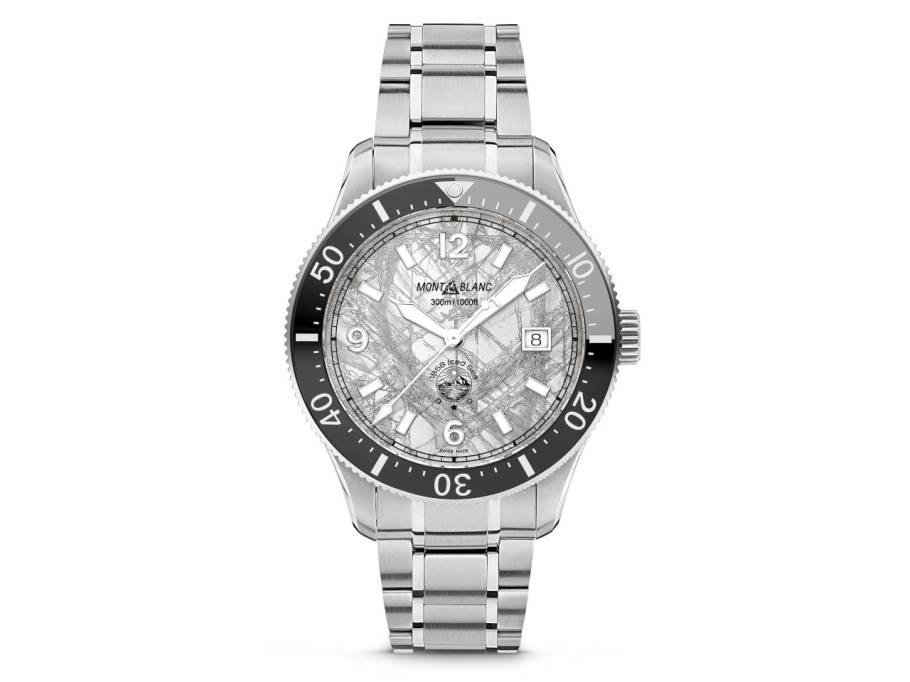  1858 Iced Sea Automatic Date Edelstahl grau Metallband