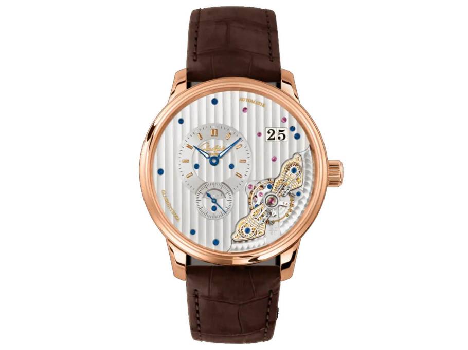 PanoMaticInverse Herrenuhr Rotgold