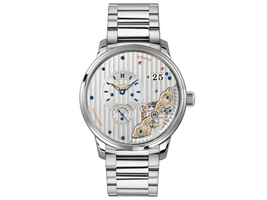 PanoMaticInverse Herrenuhr Edelstahl Metallband