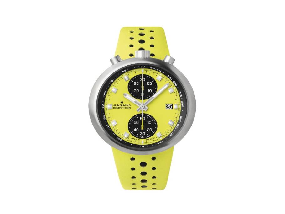 1972 Competition FIS Edition Lemon 2023 Automatik Edelstahl 43mm gelbes Zifferblatt gelbes Lederband