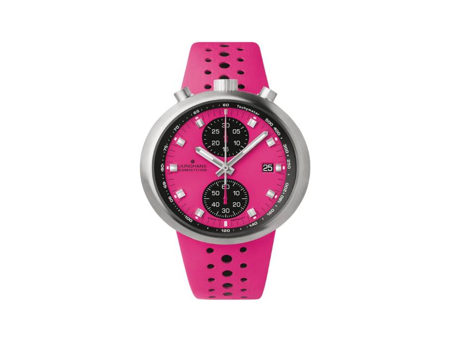 1972 Competition Pink Edition Automatik Edelstahl 43mm pinkes Zifferblatt pinkes Lederband