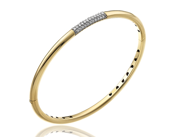   Bamboo Pure Armreif Gelbgold mit Brillanten 0,310ct