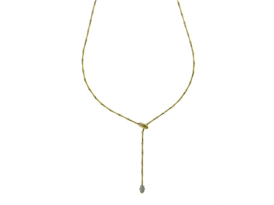   Bamboo Shine Collier Gelbgold mit Brillanten 0,110ct