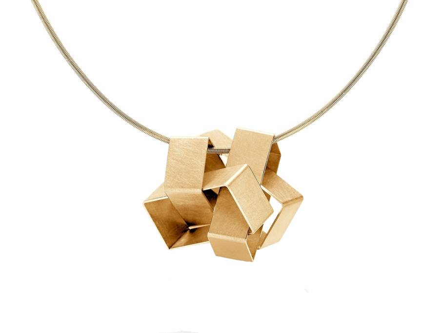 Cube 20mm Gelbgold 