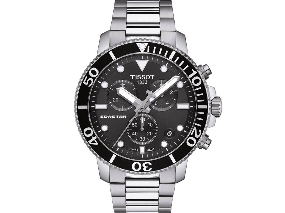 Seastar 1000  Quarz Chronograph schwarz