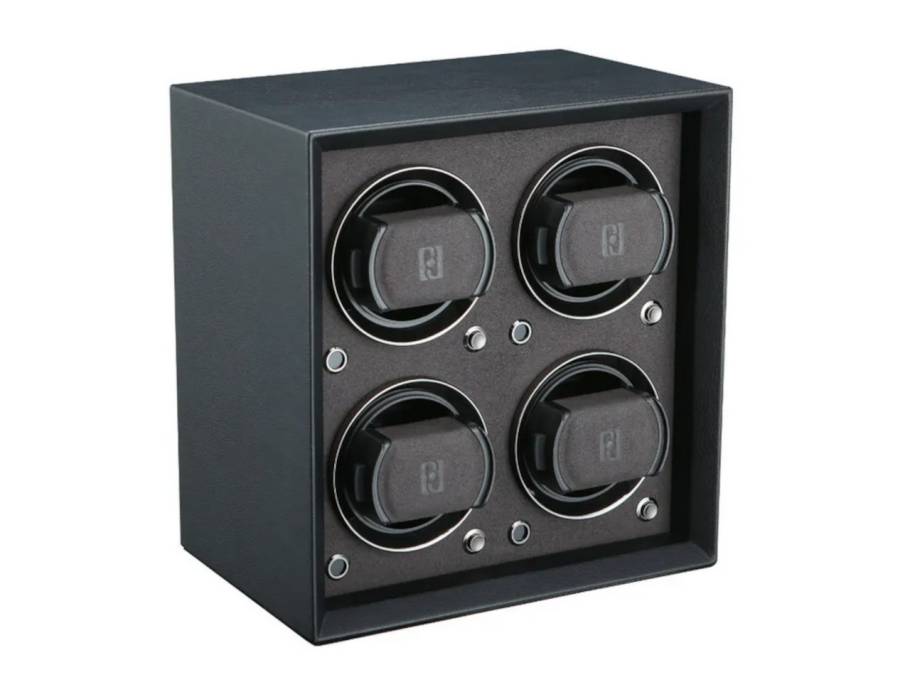 Petite 4 Uhrenbeweger Kunstleder schwarz 