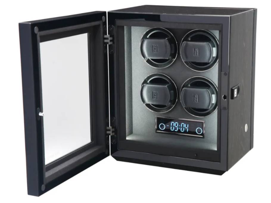 Gentlemen  4 Uhrenbeweger Black Apricot Fingerprint