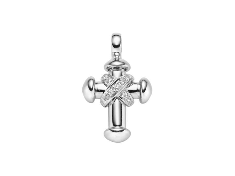 Crosses Anhänger  klein Weißgold mit Brillanten 0,130ct