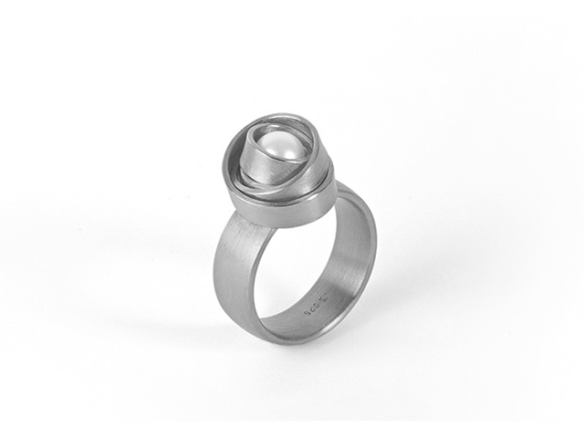 Ring Silber mit Perle