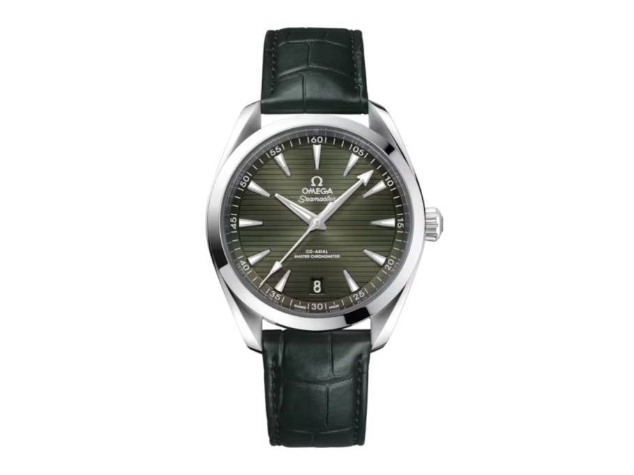 Seamaster Aqua Terra 150M Automatik Edelstahl 41mm grünes Zifferblatt Lederband