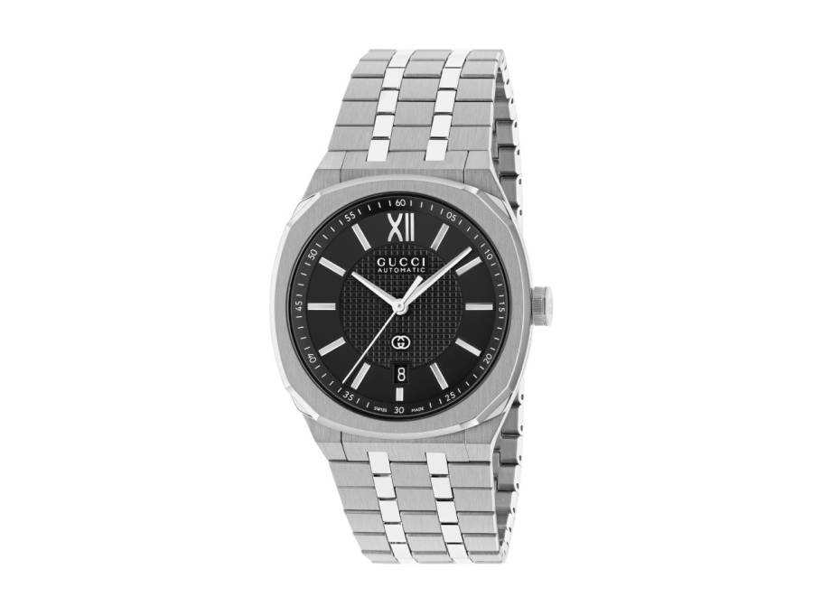 25H Automatik Edelstahl 40mm schwarzes Zifferblatt Metallband YA163351