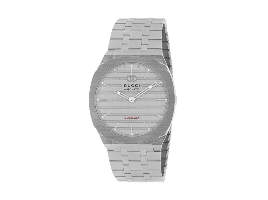 25H Automatik Edelstahl 40mm graues Zifferblatt Metallband YA163302