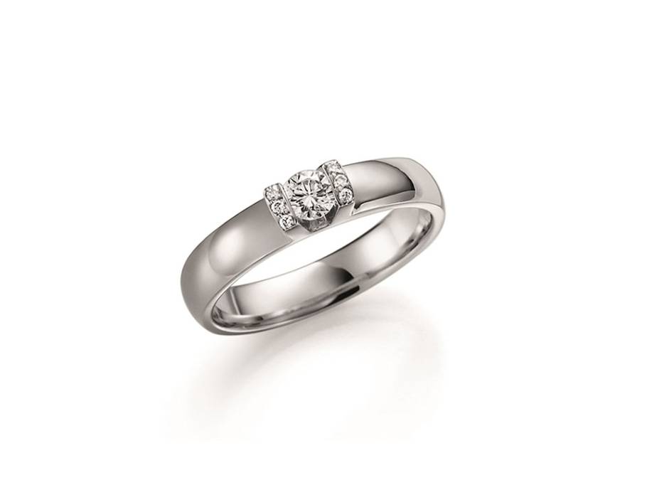 Verlobungsring Weißgold  0,27ct
