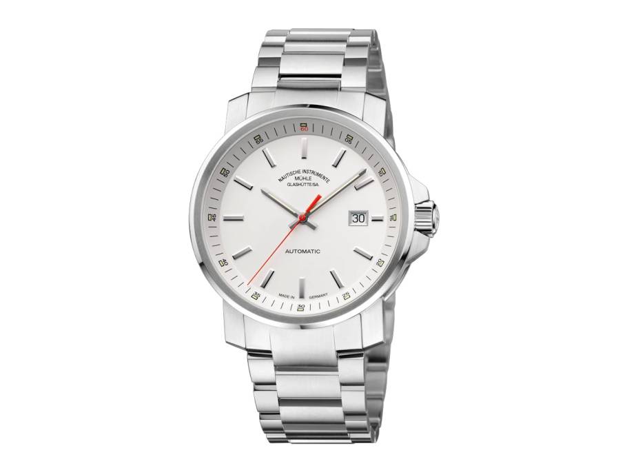 29er Big Automatik Edelstahl 42,4mm weißes Zifferblatt Metallband
