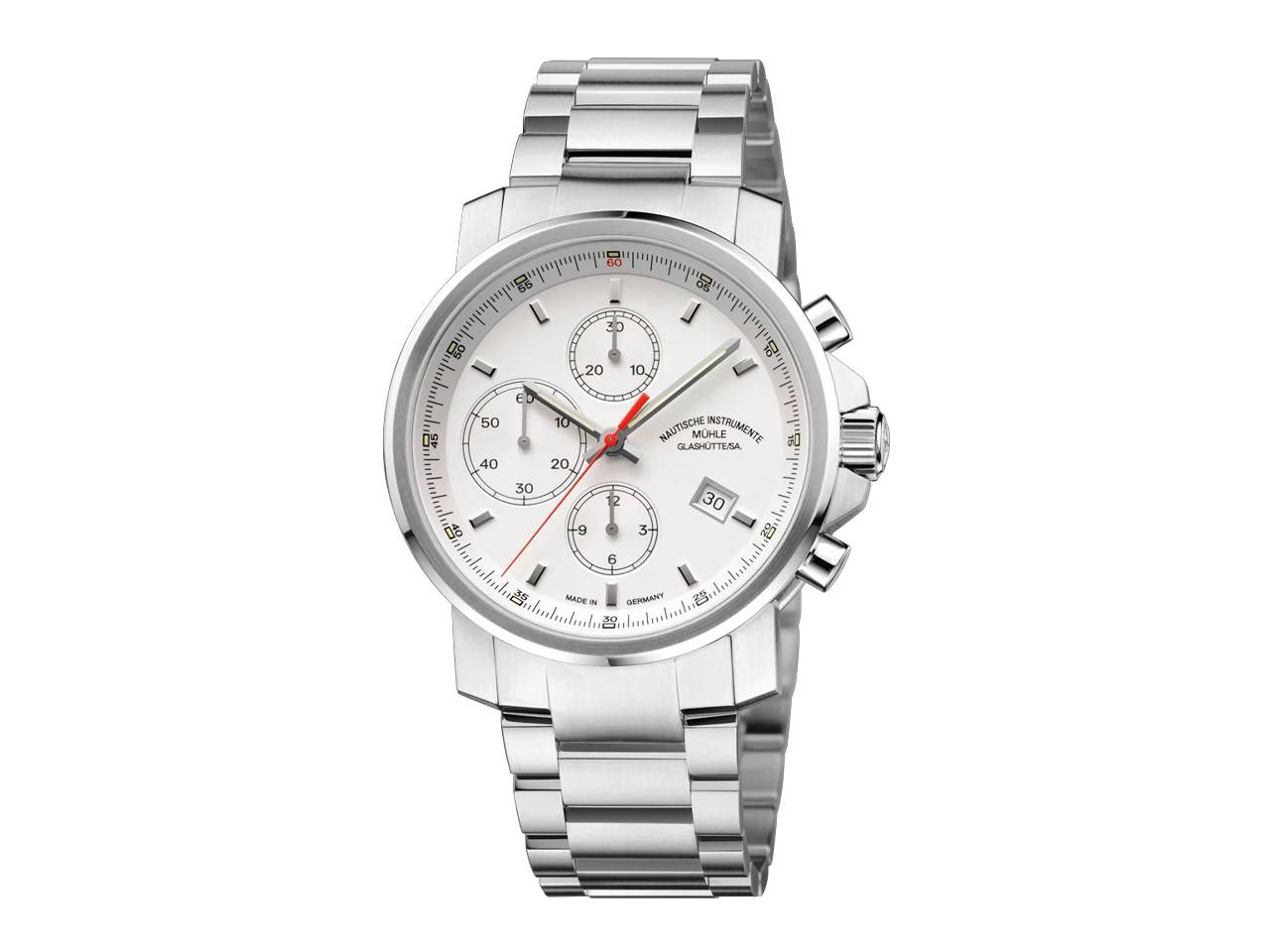 Mühle 29er Chronograph Automatik Edelstahl 42,4mm weißes