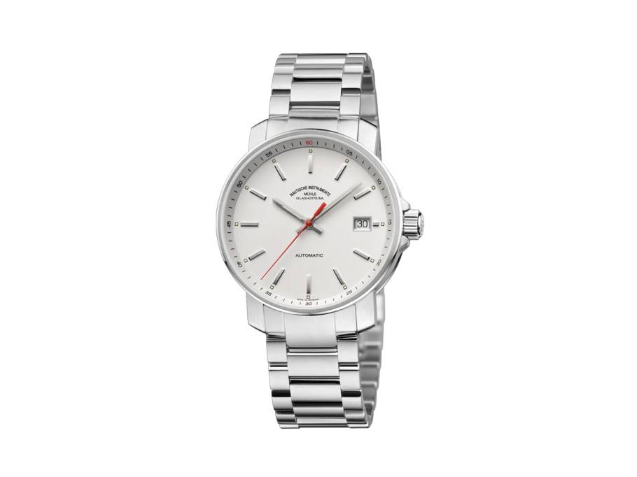 29er Automatik Edelstahl 36mm weißes Zifferblatt Metallband