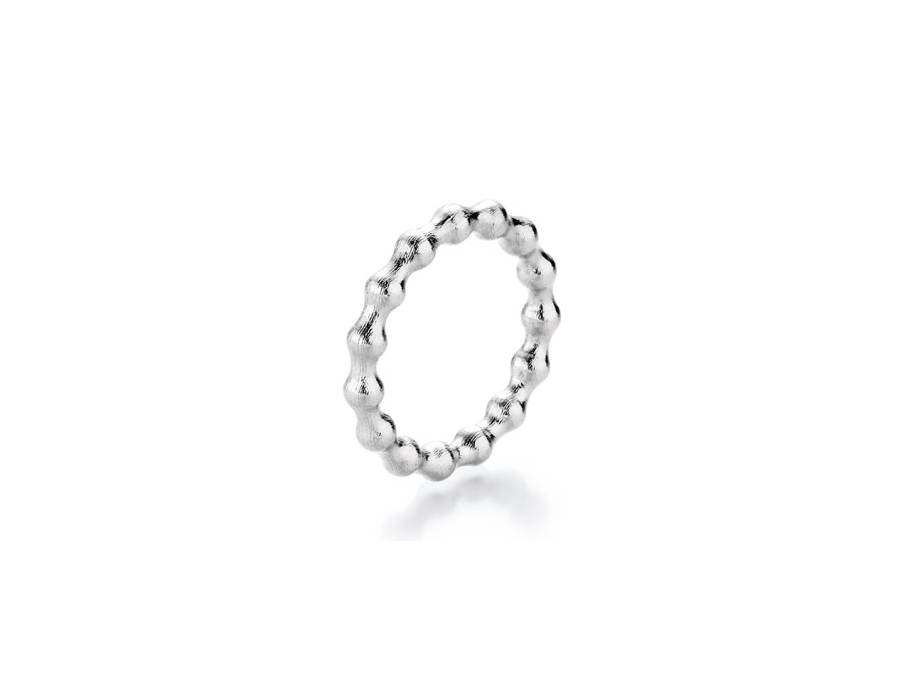 Flooow Ring Weißgold mattiert
