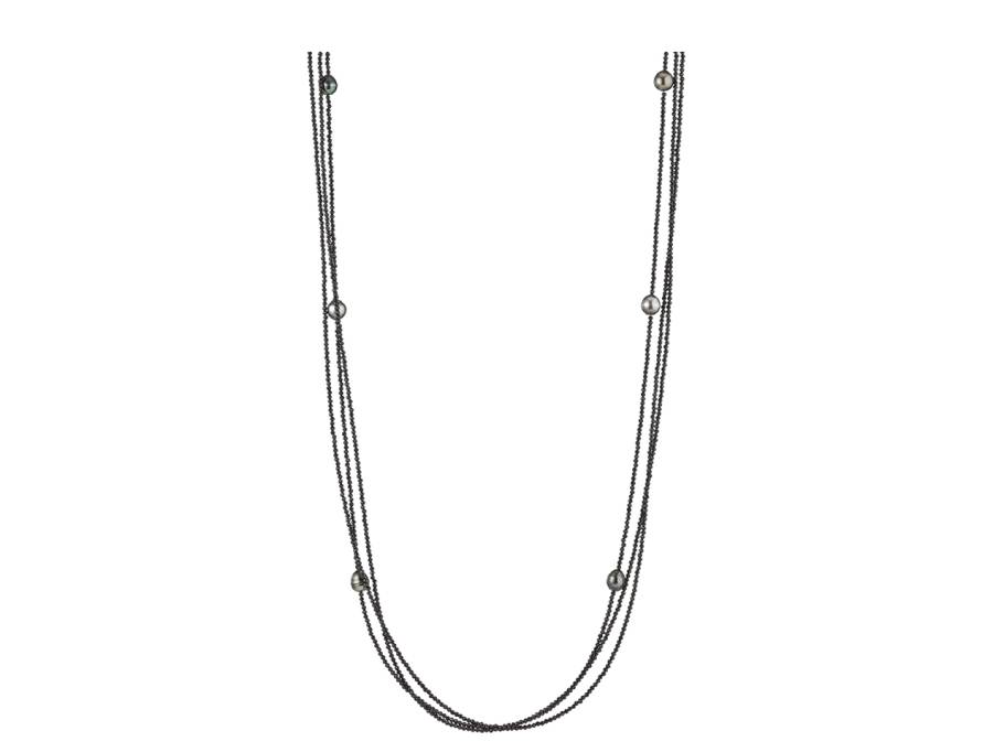 Urban Big Bang Collier Schwarz mit Zuchtperle