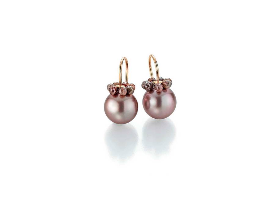 Rendezvous Ohrhänger Rosegold mit Zuchtperle und Brillanten