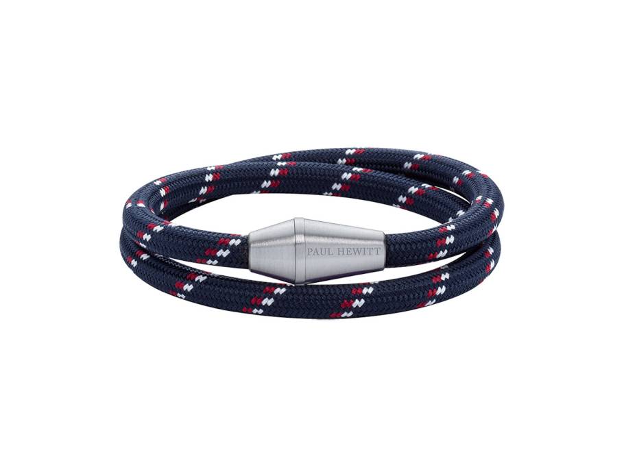Conic Wrap Armband blaues Nylon Edelstahl